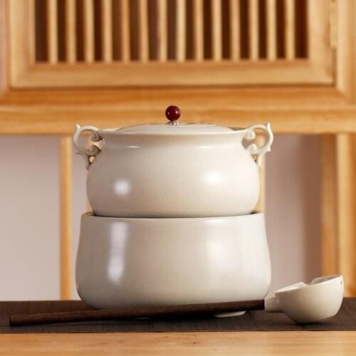 Tea cooker with cover ceramic tea bowl black and white tea tea pot Kung Fu tea set electric pottery stove set household