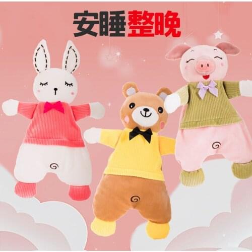Baby Soothing Towel Can Inlet Bite Pajama Useful Product Baby Comforter Toys with Sleep Hand Puppet