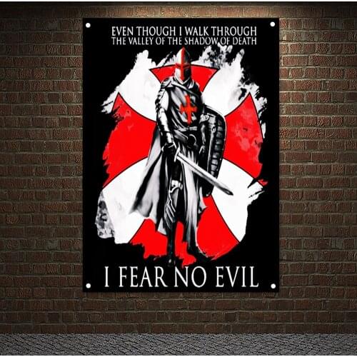 Knights Templar Armor Banners Flags Wall Sticker Crusader Posters Tapestry Living Room Decoration Canvas Painting Wall Hanging 9