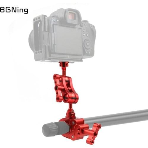 Double Ball Head Magic Arm with Universal Monitor Bracket Super Clamp Crab Claw Clip Holder Stand Video Light DSLR Action Camera