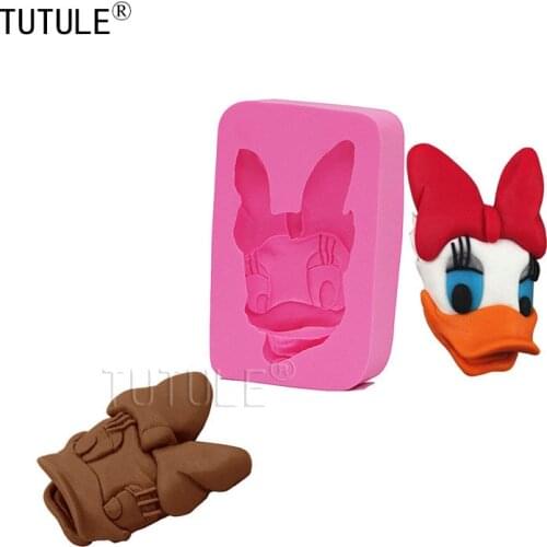 Cake Decorating Tools Daisy Duck Cartoon Cute New Sexy Handmade Chocolate Mold Fondant Cake Bakeware Food Grade Liquid Green