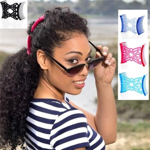 Easy Combs Stretch Hair Combs Elastic Hair Clips Stretchy Hair Hairpins Double Slides Hair Combs For Women Ladies Girls