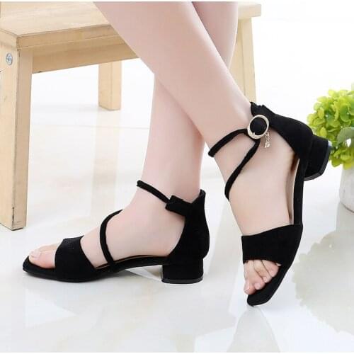 New Children High Heals For Kids Summer Girls Sandals Leather Little Girls Princess Dance Shoes Size 3 4 5 6 7 8 9 10 11 12 Year