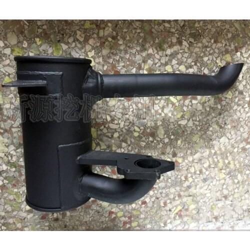 Make for New source 75 rubber wheel small excavator yuchai 75-9 muffler assembly exhaust pipe original assembly