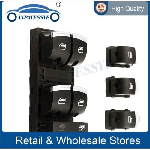 New Chrome Master Window Switch Control Button For A3 8P A6 S6 A4 RS6 C6 Q7 4F0959851H 4F0959855B 4F0 959 855B 4F0 959 851H
