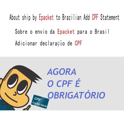 KEYYOU About ship by Epacket to Brazilian Add CPF Statement