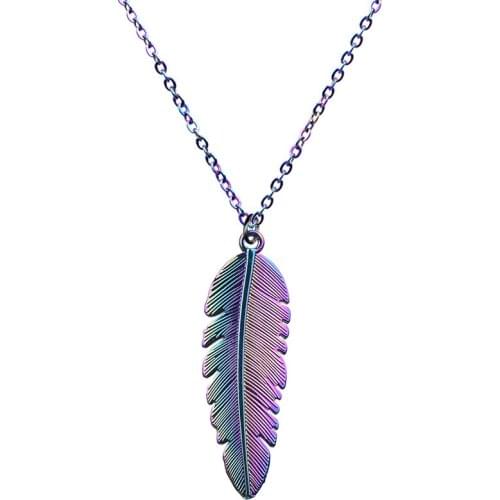 Feather Necklace Colar Womens Neck Chain Necklaces For Man Hip Hop Choker Jewelry Gift Vintage Plumage Pendant Couple Gifts