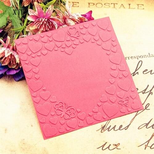 Easter plastic heart template craft card making paper card album wedding decoration Embossing folders