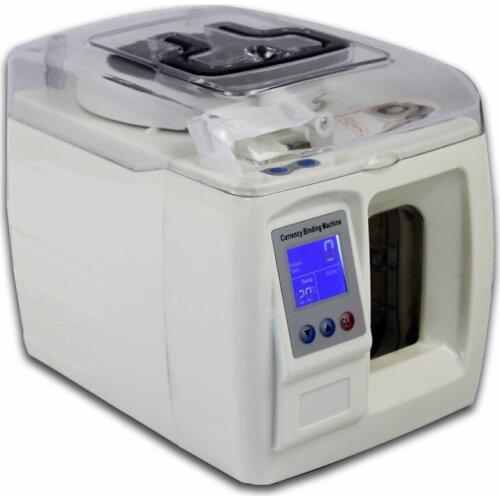 Portable 110V/220V Intelligent Banknote Binder Bundling Machine Money Bundle Packer Money Note Paper Strapping Binding Machine