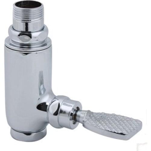 Free shipping hot sale stool flushing valve with solid brass flushed valve by foot pressing flush valve from senducs sanitary