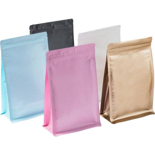 50Pcs/Lot Empty Tea Bag Aluminum Foil Stand up Gift Fruit Tea Packaging Pouches Zipper Self Sealing Bags Food Coffee Tea Bags