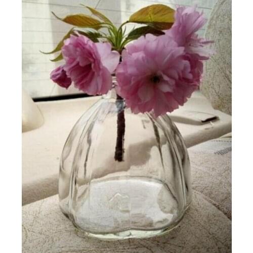 Colorful Glass vase Home decoration pumpkin style wedding flower vases tabletop decor