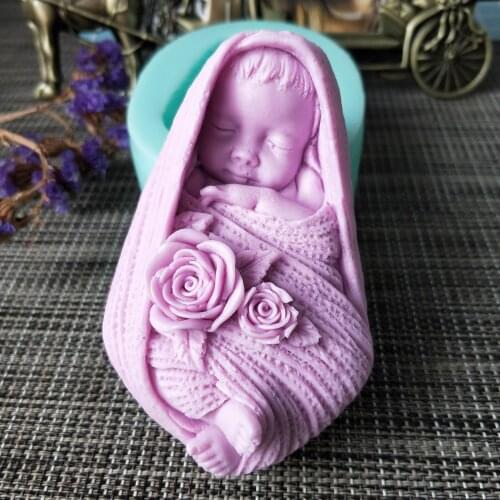 PRZY Silicone Soap Mold Flower Baby Soap Handmade Soap DIY Aroma Mould Soap Making Moulds Resin Clay Molds Eco-friendly