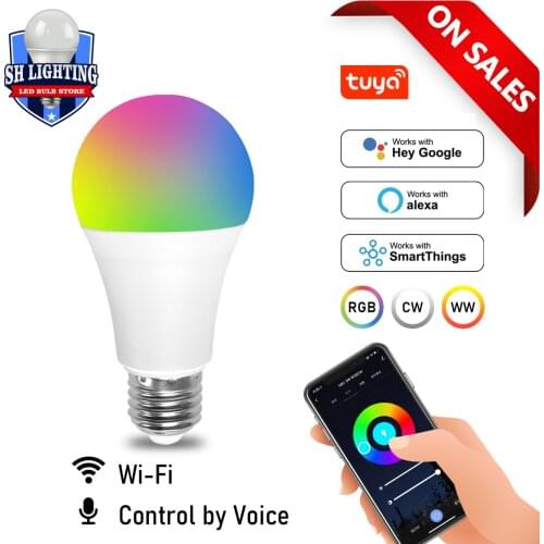 Voice Control 9W RGB Smart Light Bulb Dimmable E27 WiFi LED Magic Lamp AC 220V Work with Alexa Google Home