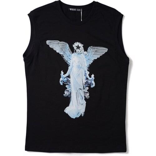 High 2020 Novelty New Men Fashion Shirts Virgin Mary star Top Hip Hop Skateboard Street Cotton Tee Tank Tops Dog punk #N185