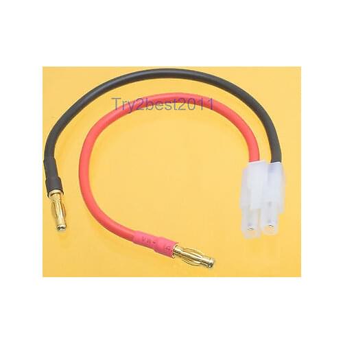 Tamiya Male to 4mm Bullet Banana Battery 150mm 14AWG Charger Charging Leads