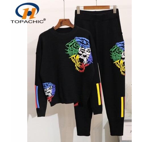 2020 Autumn Winter New 2 piece set Women Knitted Sweater Jacket + Casual Pants Two Piece Sets Fashion Ladies Knit Set Tracksuit