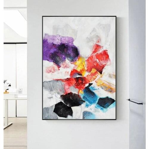 100% Handmade Abstract Flower Art Oil Painting On Canvas Wall Art Frameless Picture Decoration For Living Room Home Decor Gift