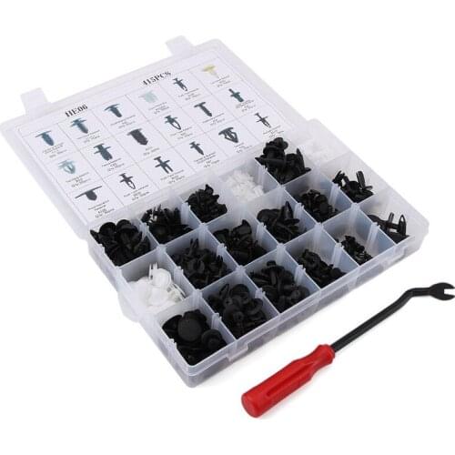 415 pieces / set of car universal body trim clip plastic push pin rivet fastener car repair classification kit
