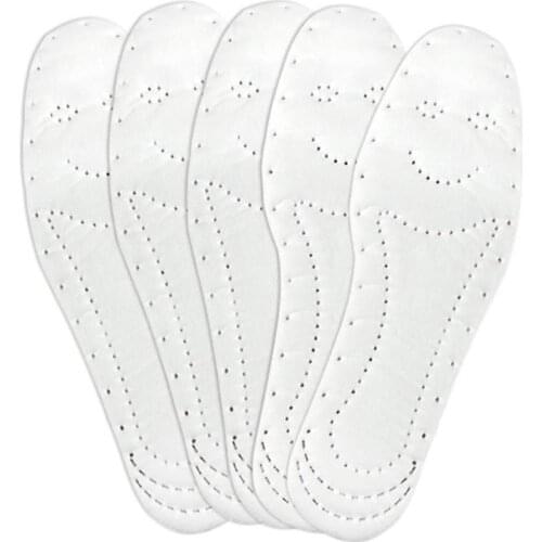 5pairs Breathable White Disposable Insoles Nature Wood Pulp Sweat Comfortable Shoe Pad