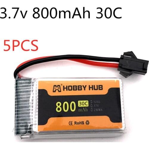5pcs Lipo Battery 902540 RC Quadcopter Drone Spare Part 3.7 v Battery 800mAh 30C