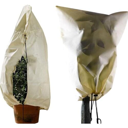 60*80cm Outdoor Garden Plant Protective Bag Winter Plant Protector Frostproof Bag Nonwoven Plant Cover Tree Cover Plants Care