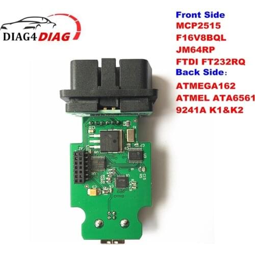 For VAG 21.3.0 V2 ATMEGA162+16V8+FT232RQ Car Diagnostic Interface OBDII 16Pin Connector With USB Cable Support Multi-Language