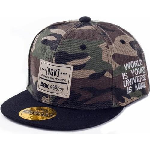 Brand gorras baseball cap camouflage Mesh cap DGK pattern hip hop flat tongue cap boy girl snapback crianca sun Hat fitted hats
