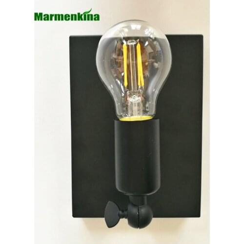 Loft personality retro black wall lamp hallway entrance Edison indoor decorative wall lamp E27 AC110V 220V 230V