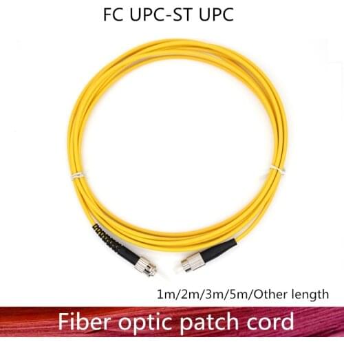 FC/UPC to ST/UPC Fiber Optic Patch Cord Cable LC-LC 1m/3m/5m/10m/20m/30m Jumper Single Mode Simplex Fiber Optic Patch Cord