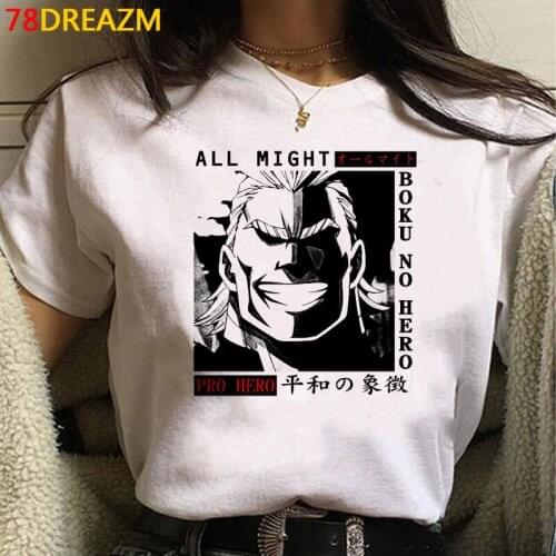 Boku No Hero Academia My Hero Academia t shirt female couple harajuku japanese 2021 harajuku kawaii graphic tees women
