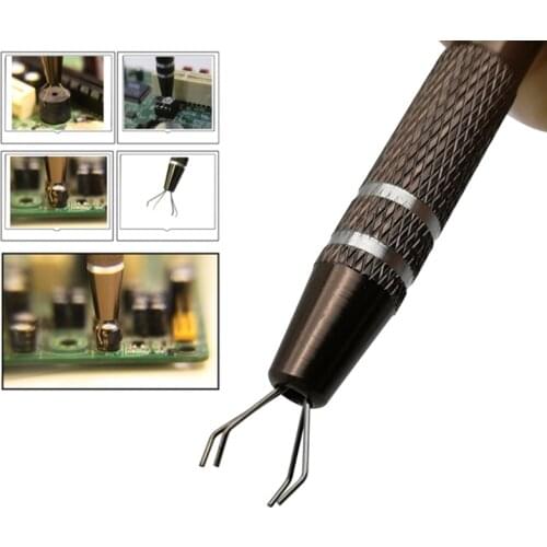 4-Claw Pickup Tool Grabber and IC Clip Pliers IC Puller for Small Parts IC Chip, Electronic Components Easy to Grab AXYB
