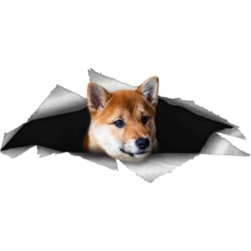 Dawasaru Shiba Inu Dog Pet Decal Laptop Decal 3D Pet Graphic Vinyl Decal Car Window Laptop Bumper Car Stickers,13cm*6cm