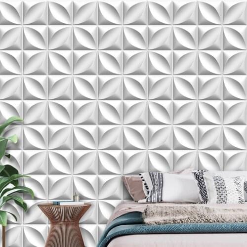 30x30cm 3D PVC Wall Panel Decorative Living Room Wallpaper Mural Waterproof Tile Stickers Bathroom Kitchen 3D PVC Wall Sticker