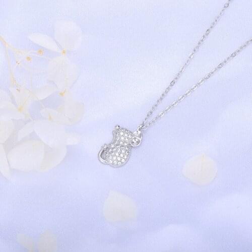 New mouse Necklace S925 silver cute mouse Zodiac year of Life Necklace female jewelry clavicle chain