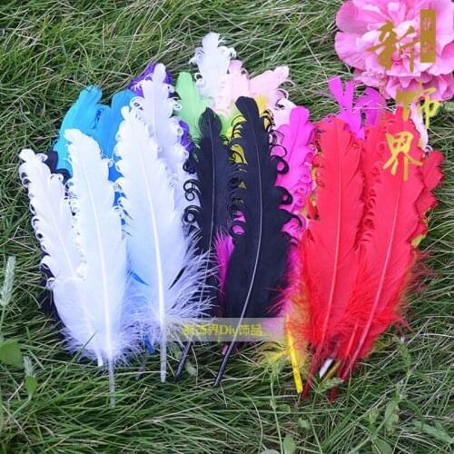 Volume Curly White Goose Feather 10-15cm Handmade Jewelry Pectoral Hairpin Accessories 50pcs/lot