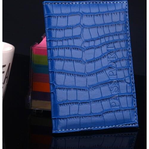 Unisex PU Leather Crocodile Pattern Passport Covers Holder Travel Wallet Passports Case Holder Card Credit Protector Case
