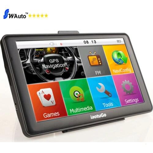 Original iaotuGo 7" Capacitive Car Truck GPS Navigator Truck Navigation System Bluetooth AVIN 128 8G FM Free Maps Updated