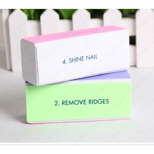 5pcs Nail files buffer 4-WAY nail buffer block manicure smooth shine buffer tools