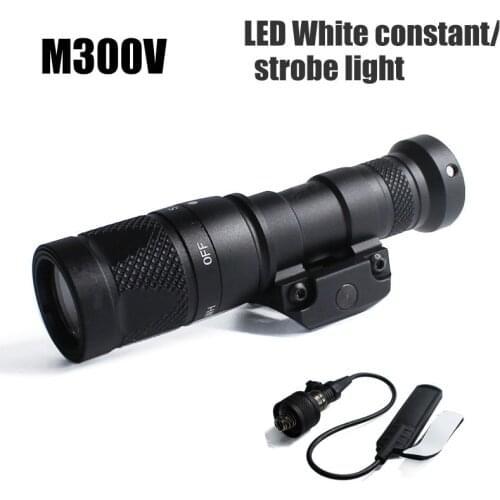 Tactical M300V Mini Scout Light Weaponlight 400 Lumens Output Constant/Momentary/Strobe Flashlight for Hunting