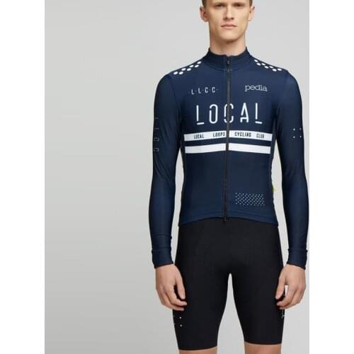 2020 Spring The pedla cycling jersey and bib shorts suit Long sleeve bicycle tops and gel pad bottom Breathable MTB riding wear