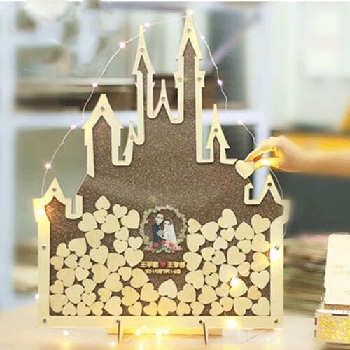 Castle Design Personalization Infinity Wedding Guestbook Baby Shower Party Alternative Guest Book Birthday Custom Dropbox