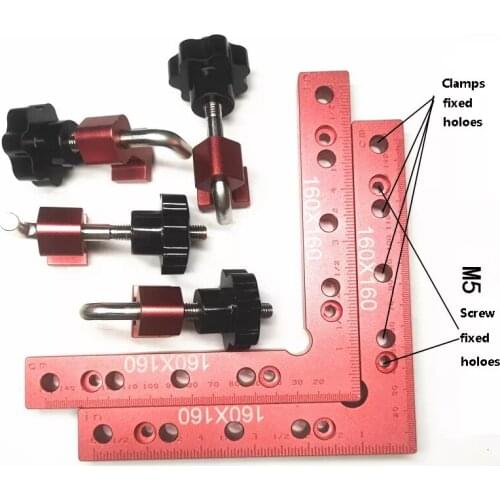 Gate tool Drillpro 120/140/160mm 90 Degree L-shaped Auxiliary Fixture Positioning Panel Fixing Clip Woodworking Clamping Tool