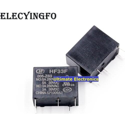 10PCS ZS3| RELAY HF33F-005-ZS3 JZC-33F-005-ZS3 5-pin conversion 3A 250V