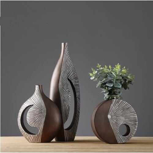 2020 Nordic modern resin vase, creative arts and crafts, home living room dining room office table decoration, business gift