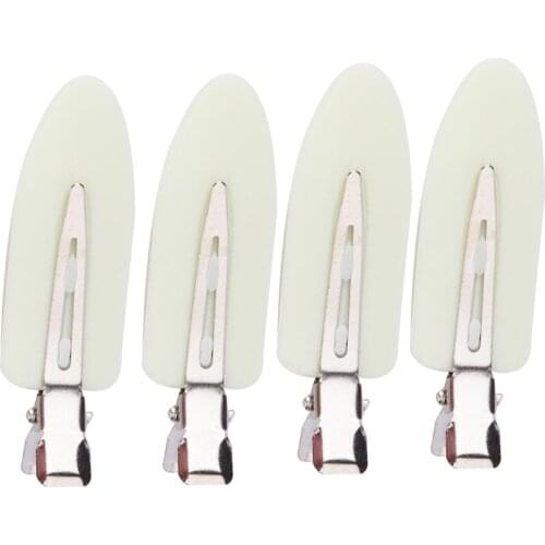 4 Pack Plastic No Bend Curl Pin Hair Clips Bangs Styling Clamps Barrettes