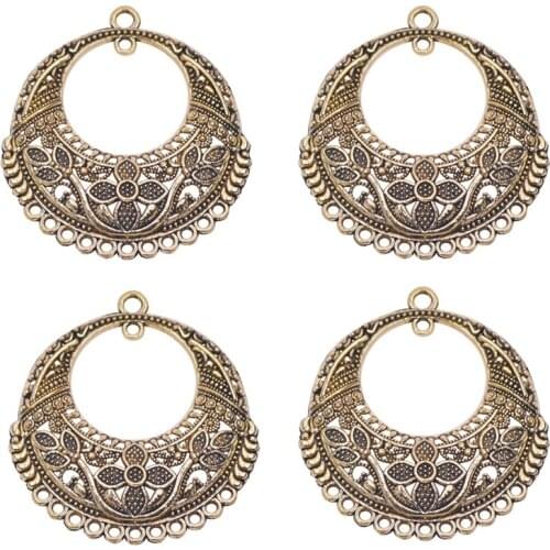 5Pcs/Lot Antique Bronze Retro Ethnic Style Alloy Metal Pendant for Necklace DIY Bracelet Jewelry Charms Making Women Accessories