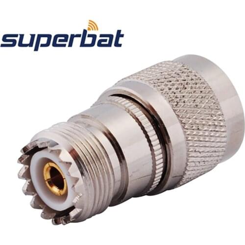 Superbat 5pcs UHF Adapter UHF Plug to UHF Jack Straight RF Coaxial Connector