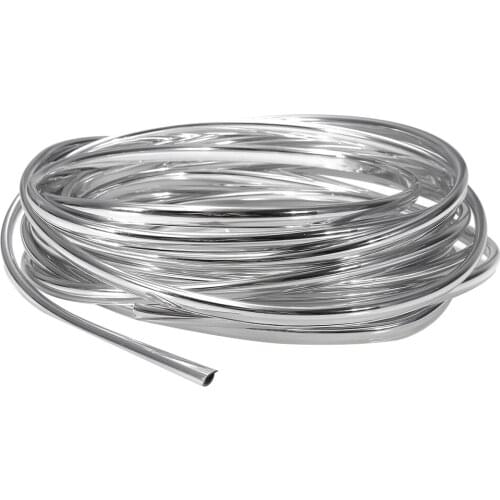 6M Car Motor Decoration Moulding Trim Strips Sticker Accessories Car Silver