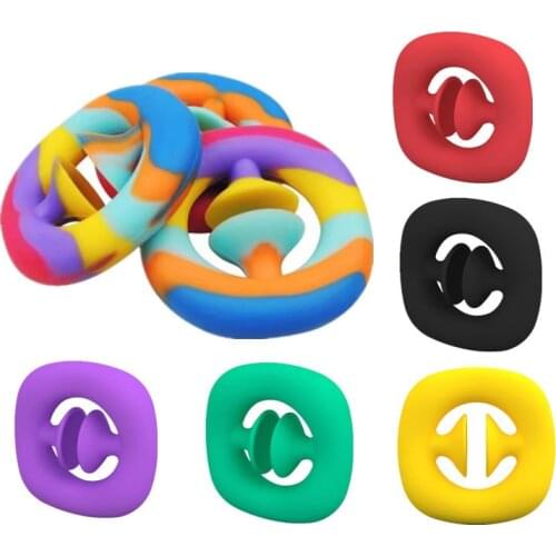 Snapperz Relief Fidget Hand Grip Ring Unzip Toys Sensory Autism Stress Reliever For Kids Adult Antistresse Toy Train Strength